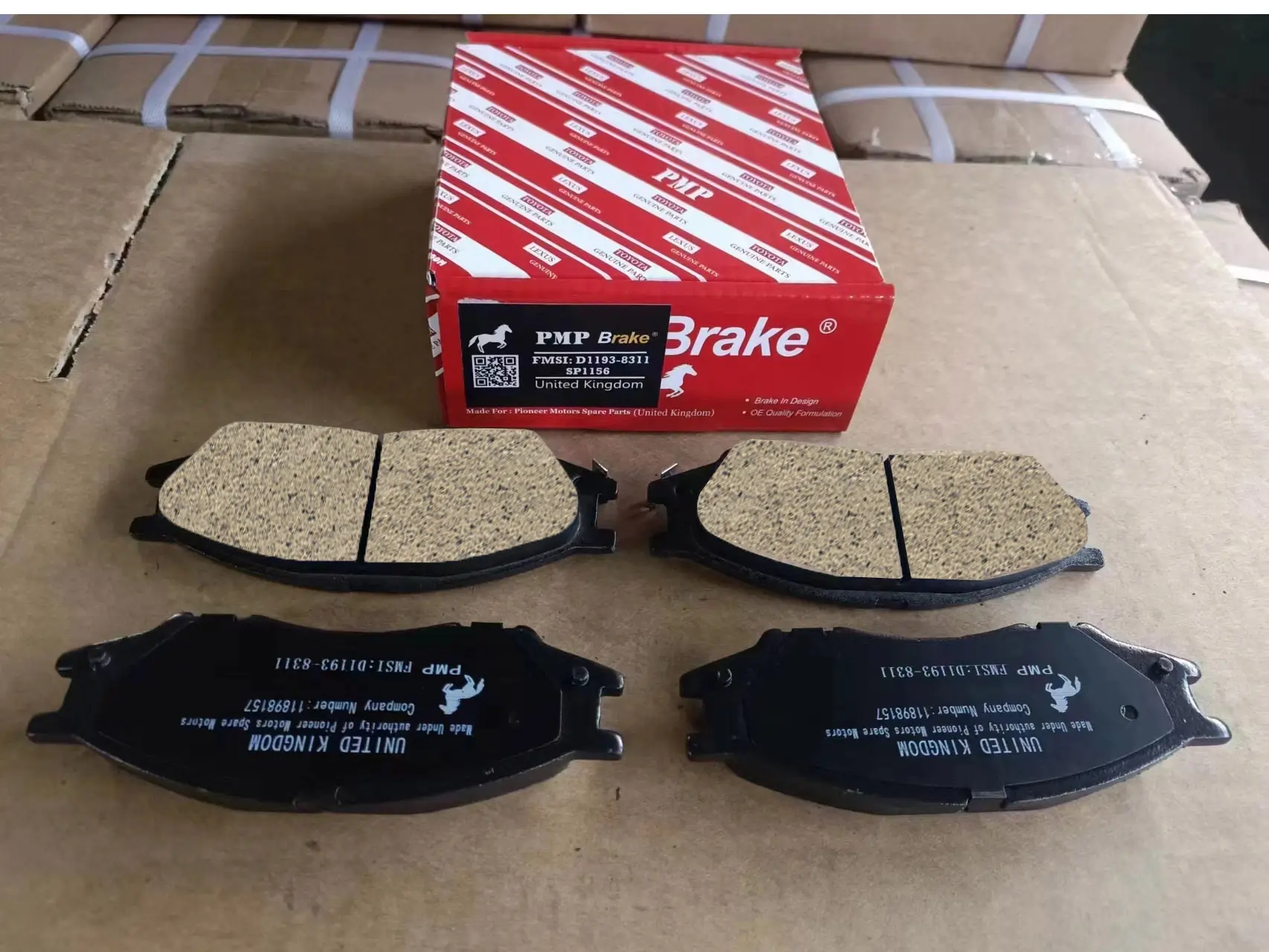 Durable ceramic brake pads for Toyota Corolla.