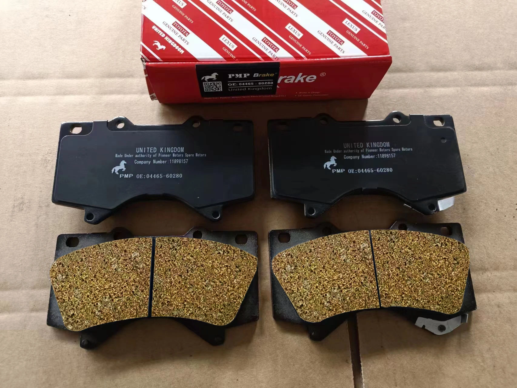  Brake pads for Toyota Corolla, semi metallic material, durable and reliable for safe braking.