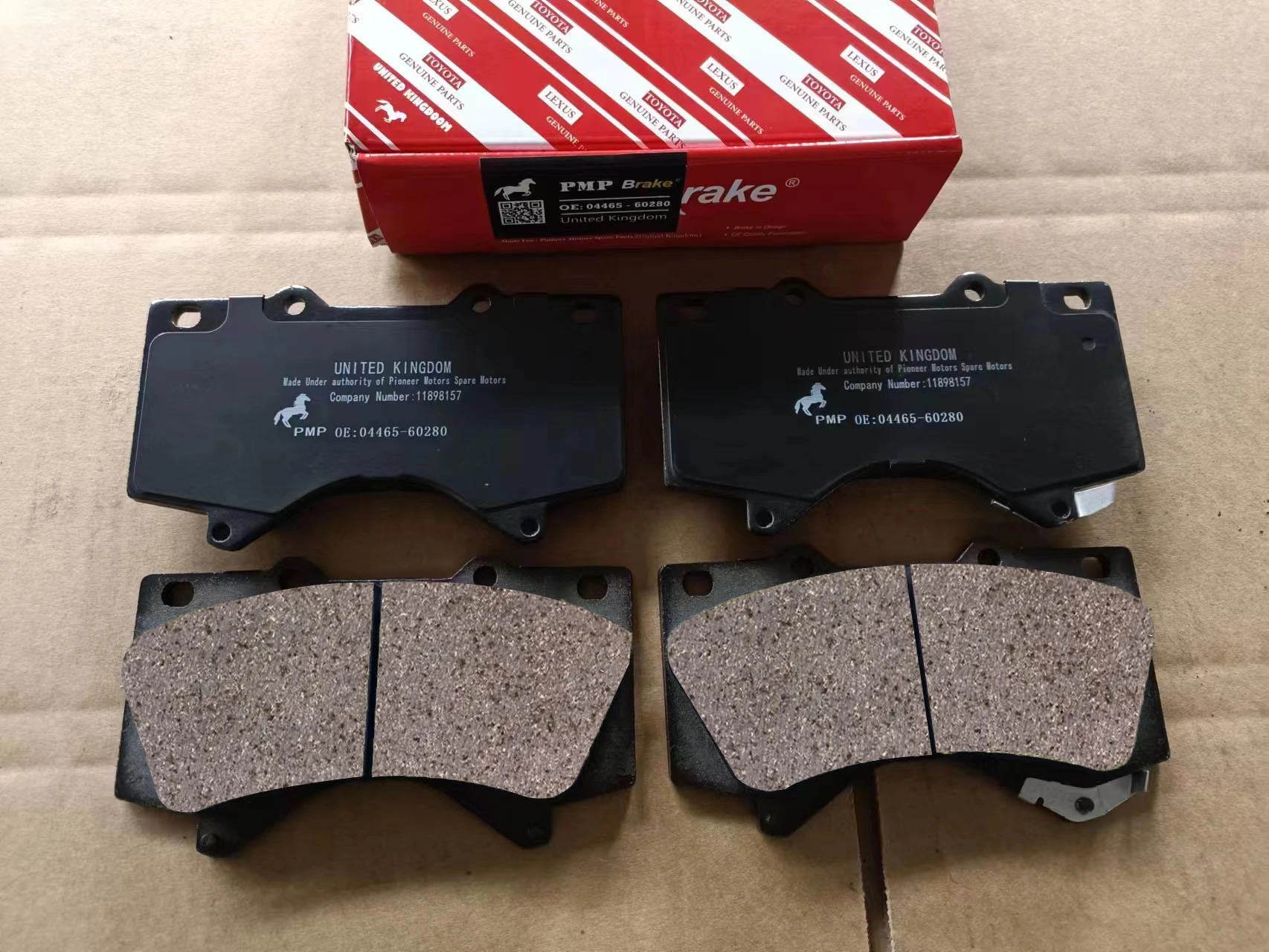 Durable semi metallic brake pads specifically made for Toyota Corolla, ensuring safety on the road.