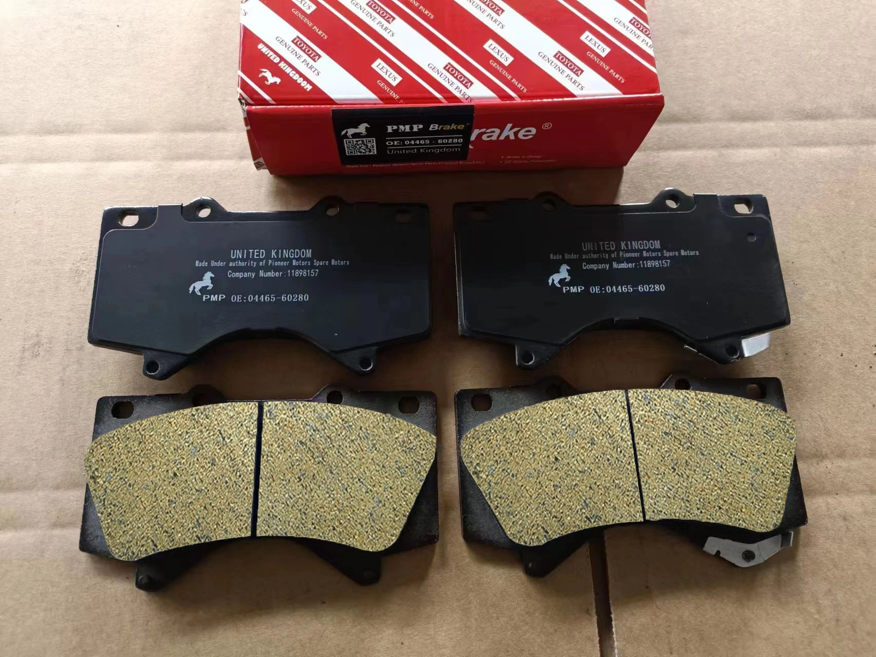 Semi metallic brake pads designed for Toyota Corolla, ensuring optimal performance and longevity.
